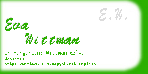 eva wittman business card